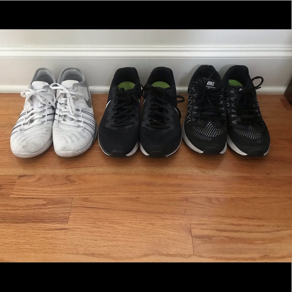 3 pairs of Nike sneakers all size 9 1/2